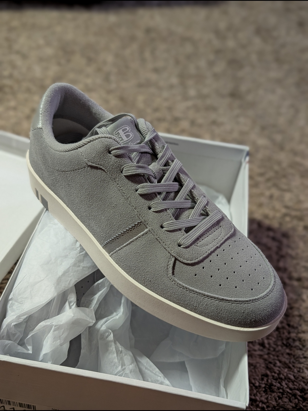 Ben Sherman gray Men's Suede Sneaker